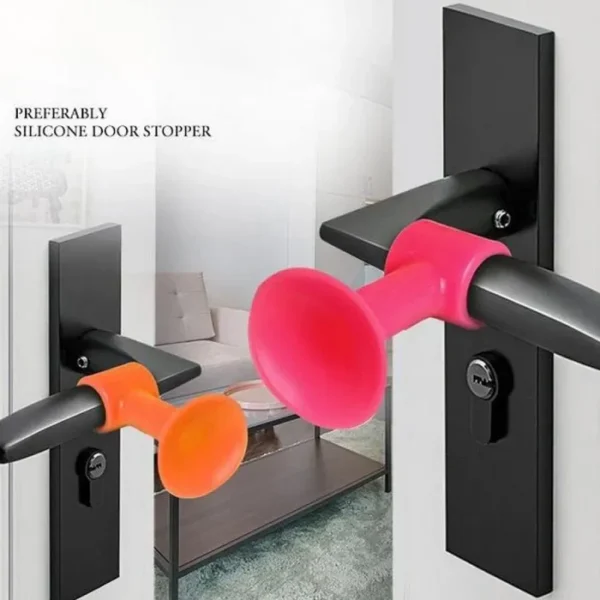 DOOR STOPPER MINI ANTI-COLLISION SILICONE DOOR HANDLE CRASH PAD PACK OF 2